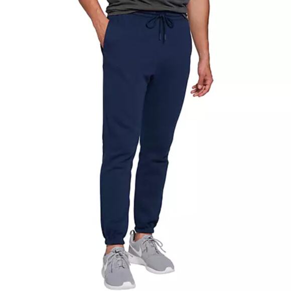 DSG Men's Large University Navy Sport Fleece Joggers Pants Athleisure L5-3 - Picture 1 of 7
